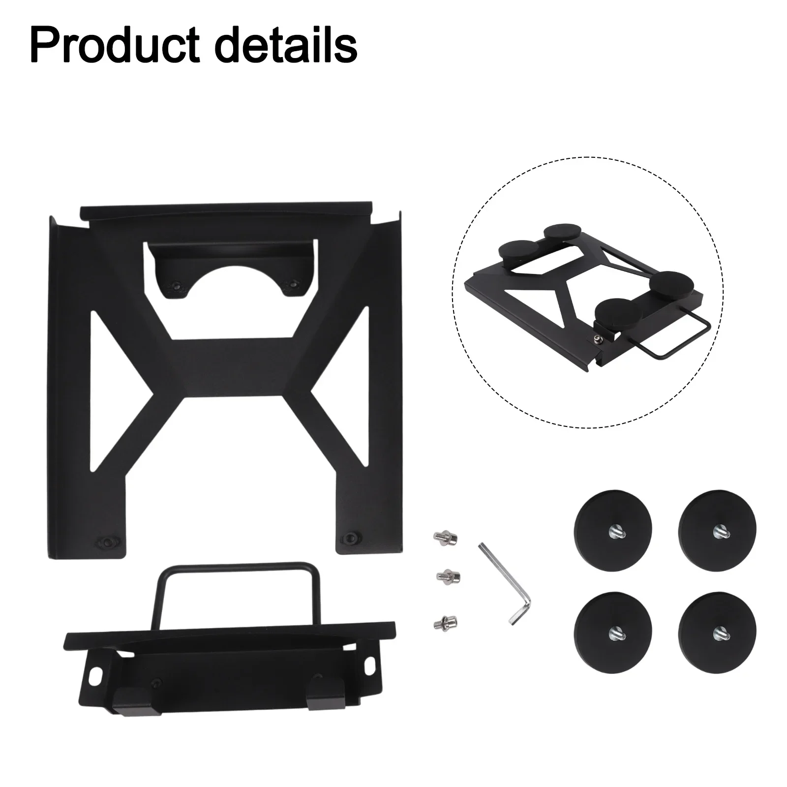 

For High Speed Driving Black Magnetic Car Roof Mount Antenna Roof Mount Easy Installation Four Magnetic Holders