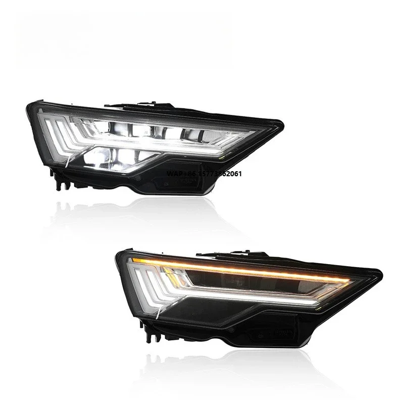 

1 шт. Светодиодные фары для автомобилей, аксессуары для систем освещения авто, 19-24 A6, модифицированные фары C8, светодиодные фонари для авто