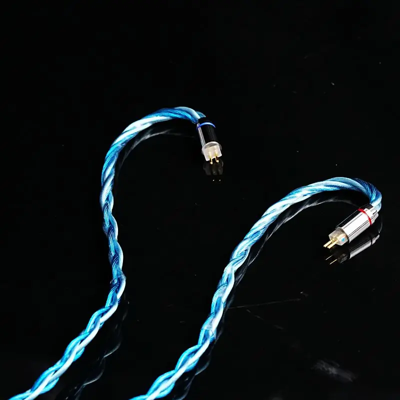 XINHS H19 8-Core 7N Single Crystal Copper+Blue Graphene Earphone Cable