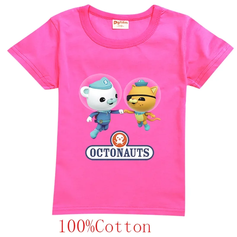 T-shirt à Manches Courtes pour Enfant Garçon et Fille, Vêtements d'Été, Dessin Animé Les Octonauts, Y-Soft, Mignon, Anniversaire