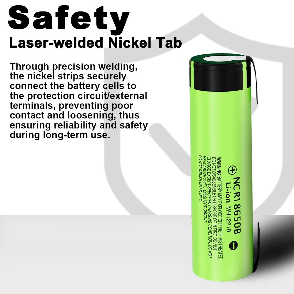 Hot Liitokala new original NCR18650B 3.7V 18650 3400mAh 18650 rechargeable lithium battery + DIY nickel piece