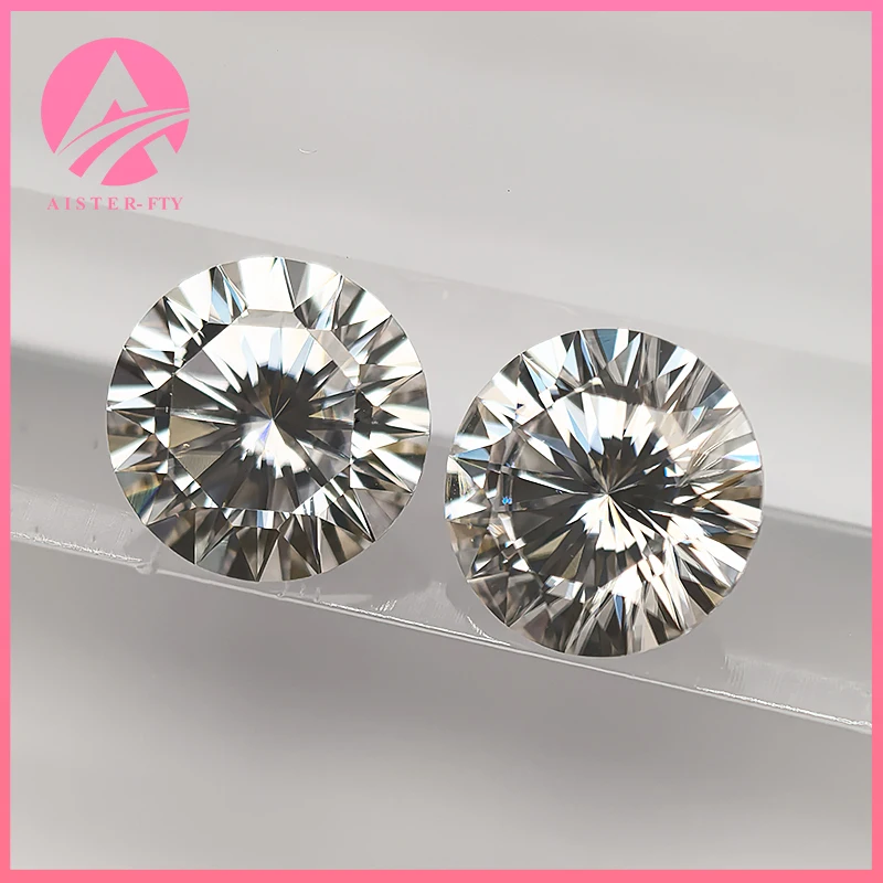 

New D Color Round 16 Hearts & Arrows Cut Moissanite Stone with GRA Certificate Pass Diamond Tester For DIY Jewelry Marking