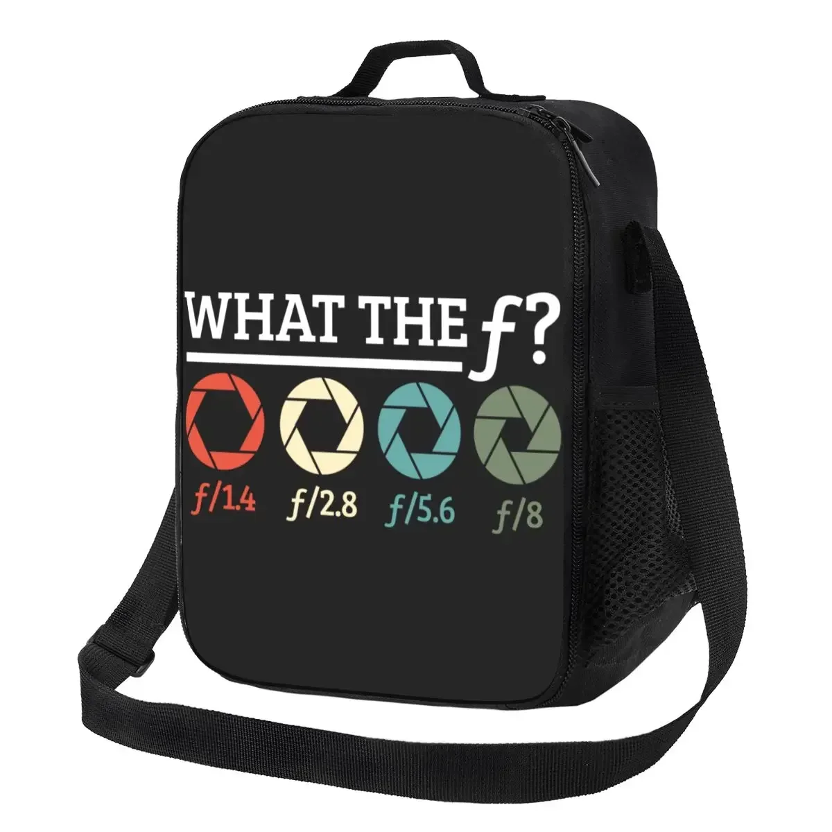 Custom Photographer What The F Lunch Bag Men Women Warm Cooler Insulated Lunch Box for Kids School