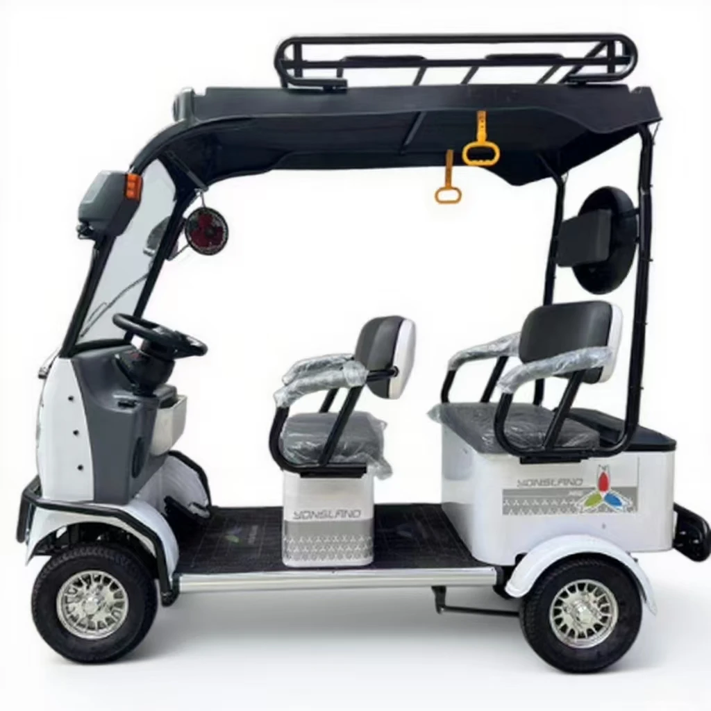 

2025 Hot-Selling 60V 1200W Electric Sightseeing Car Electric Sightseeing Vehicle, Open Body With Fan, 50km Range