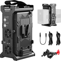 NEEWER V Mount Battery Charger Dual Channel with 100W PD USB C Fast Charging, Metal Charger For SmallRig NEEWER PS099E VB99