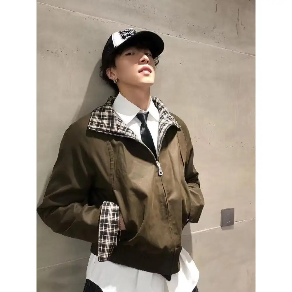 

Весенне-осенний свободный мужской Jaet Hipster Street Sle Harajuku, корейская версия, модная верхняя одежда, подставка, длинный све