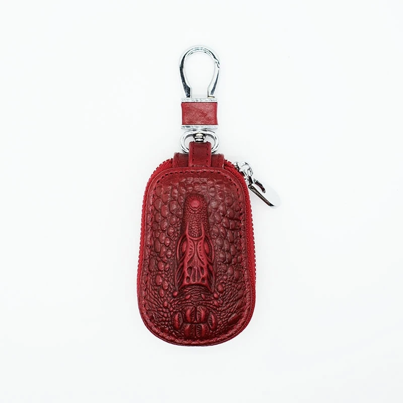 

Car Key Bag Women's Retro Key Case Car Multifunctional General Crocodile Head Key Holder Purse Key Wallet Porta Chaves