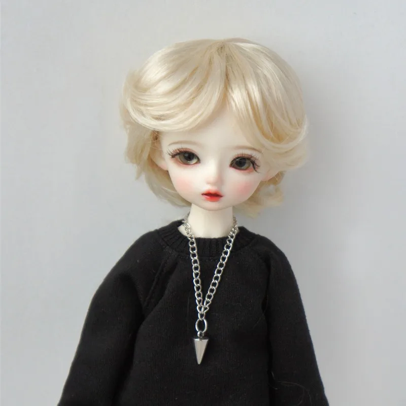 Doll Wigs  JD075 1/6 6-7inch 16-18cm  Boyish Cupid  Curls Synthetic Mohair  YOSD BJD Doll wigs