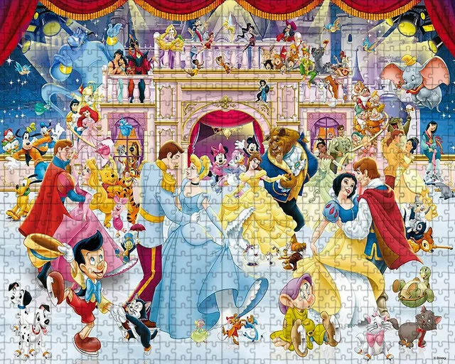 Disney Carnival Puzzle Mickey Princess Family Collection 1000 Piece Puzzle Holiday Gift First Choice