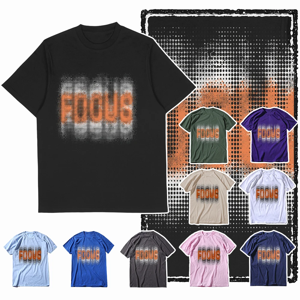 Coolmind X0123 Focus Design 100% Cotton Exclusive Graphic Men T-Shirt Big Size Streetwear T-Shirt for Men Tee Shirts