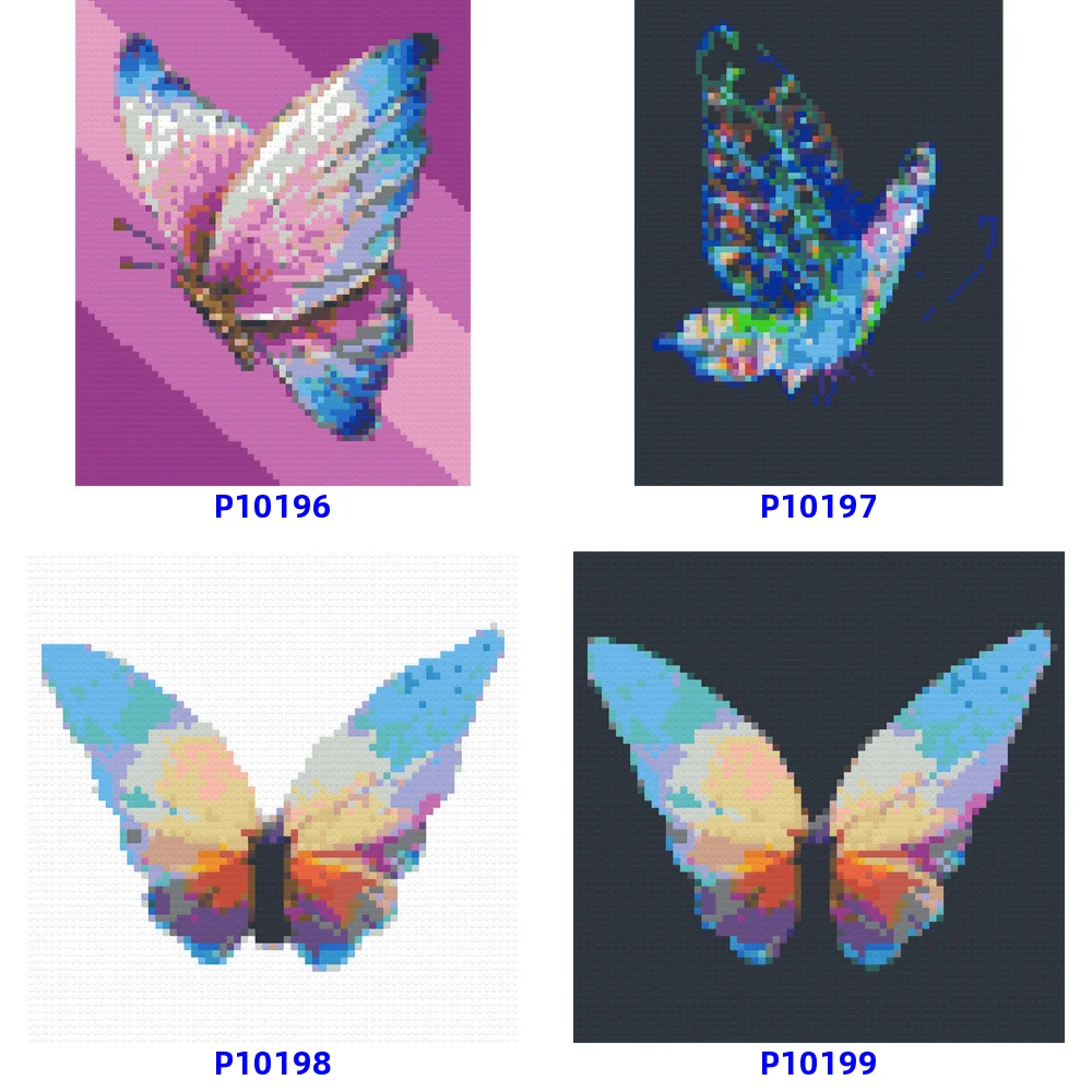 Diy Building Blocks Painting Multiple Butterflies Mosaic Pixel Art Photo Custom Home Decor Gift For Kids And Adults Women Toys