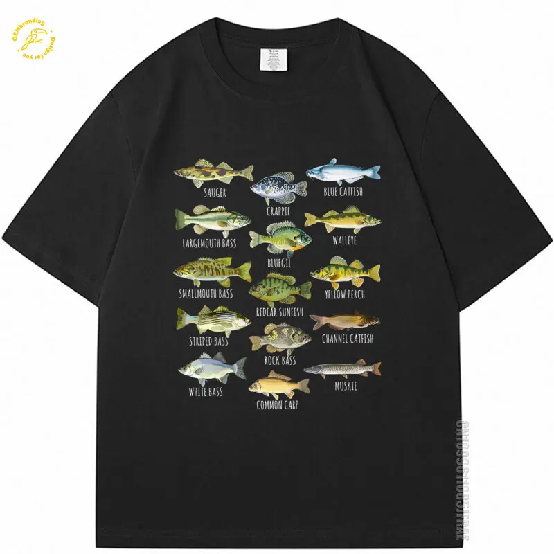 

Fish Species Biology Types Of Freshwater Fisher Fishin Oversized T-Shirt Xmas Gift T Shirt Men Clothing Summer Top 2025 Hot Tee