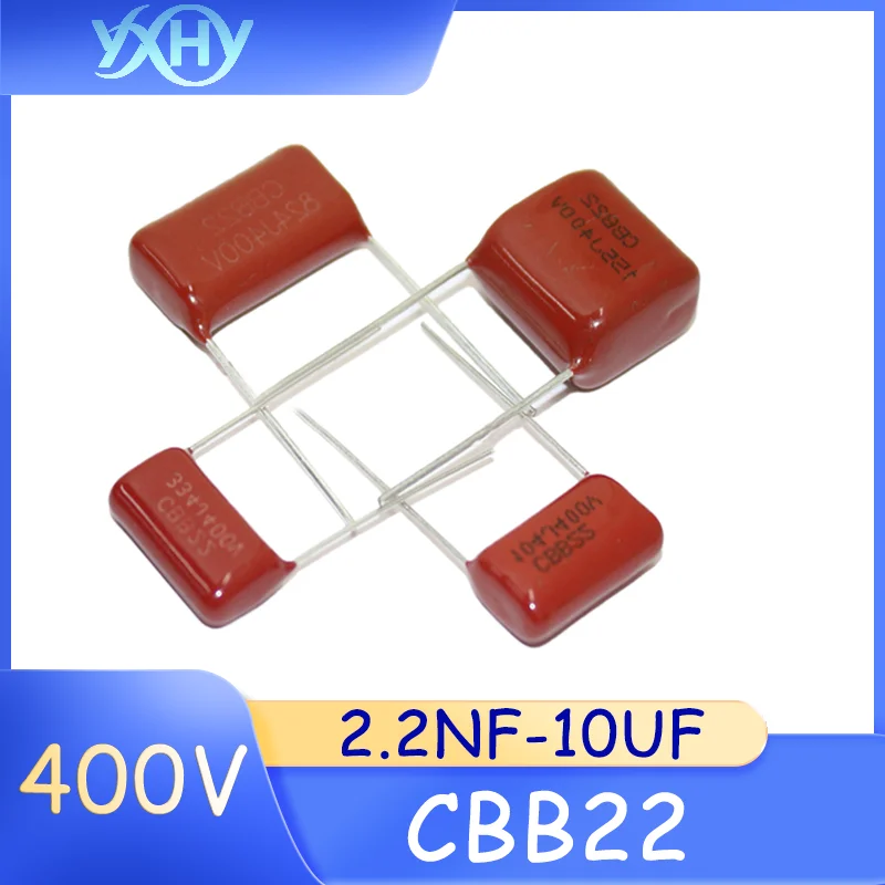 

10PCS CBB22 Film Capacitors 400V 103/104J/105/223/224/225/334/335/474/475/684J