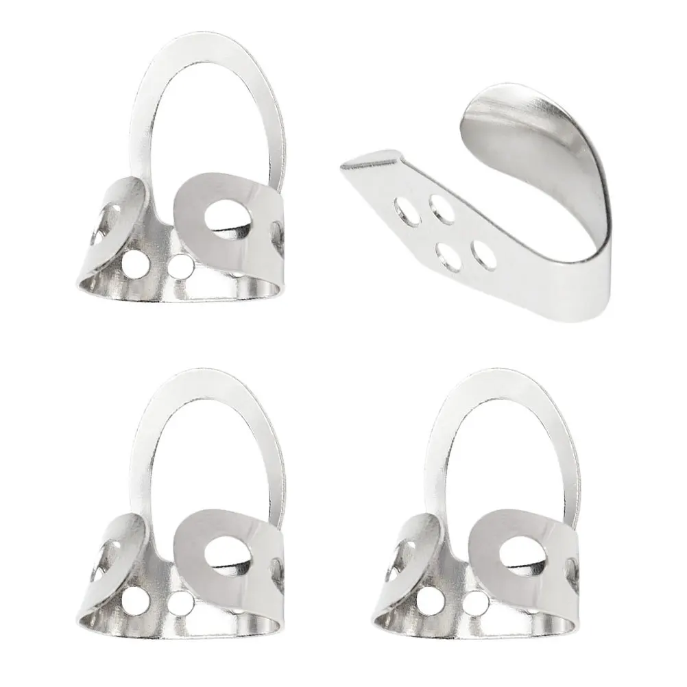 1 セット調節可能なフィンガーピックメタルバンジョーピック人間工学に基づいたギターウクレレ親指ピックマルチ楽器