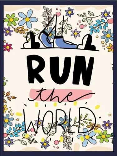 Metal plaque vintage retro style Run The World Classic tin door sign tin sign