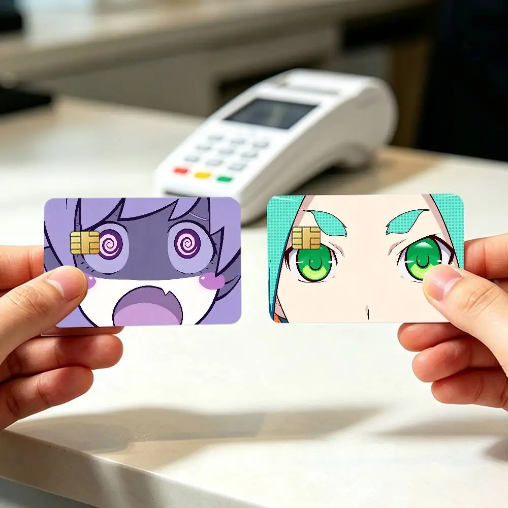 M-Monogatari Game Anime Card Stickers for Bank Access Protective Waterproof Film Cover Sticker Surprise Gift