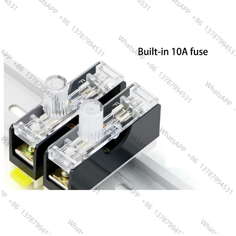 FS101 FS-10 Snap Rail  Holder with Indicator Light Fuse Holder 6×30 Fuse Holder Rail Mounted 10A Fuse for din rail