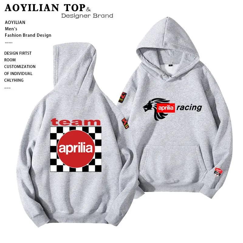 Heavy Locomotive Cultural Hooded Sweater Italy Motorcycle Print Top Autumn and Winter Men's and Women's Cycling Casual Sweater