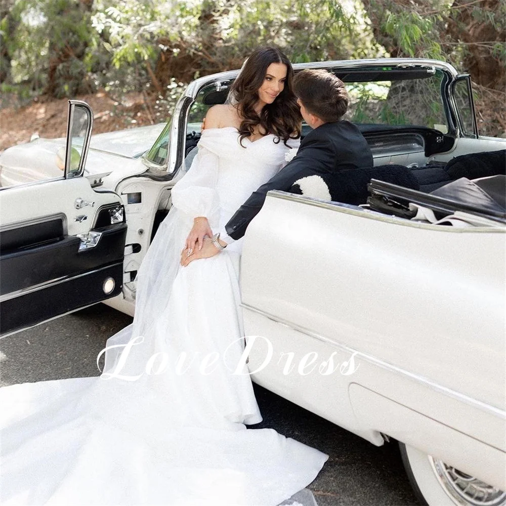 Vestido de novia elegante con escote Corazón, plisado, mancha, manga hinchada, tul, largo hasta el suelo