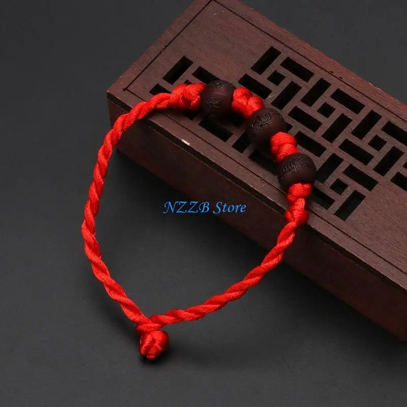 

T21F Браслет на удачу с красной веревкой, браслеты в стиле фэн-шуй, подарок для семьи, друзей