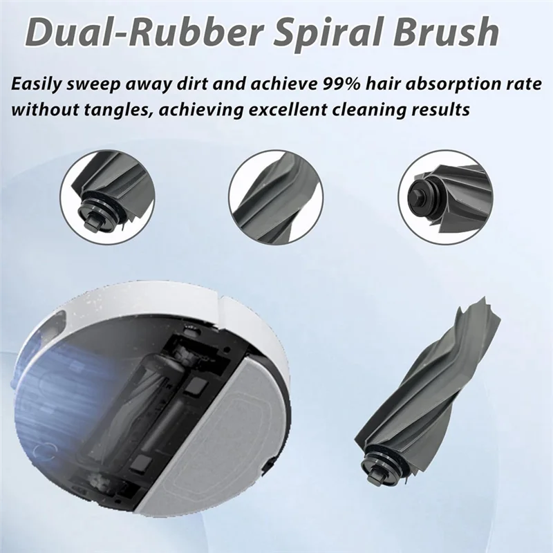 ABRW-Kit di accessori per Dreame Mova S10 Aspirapolvere Spazzola principale Spazzola laterale Filtro HEPA Mop Pad