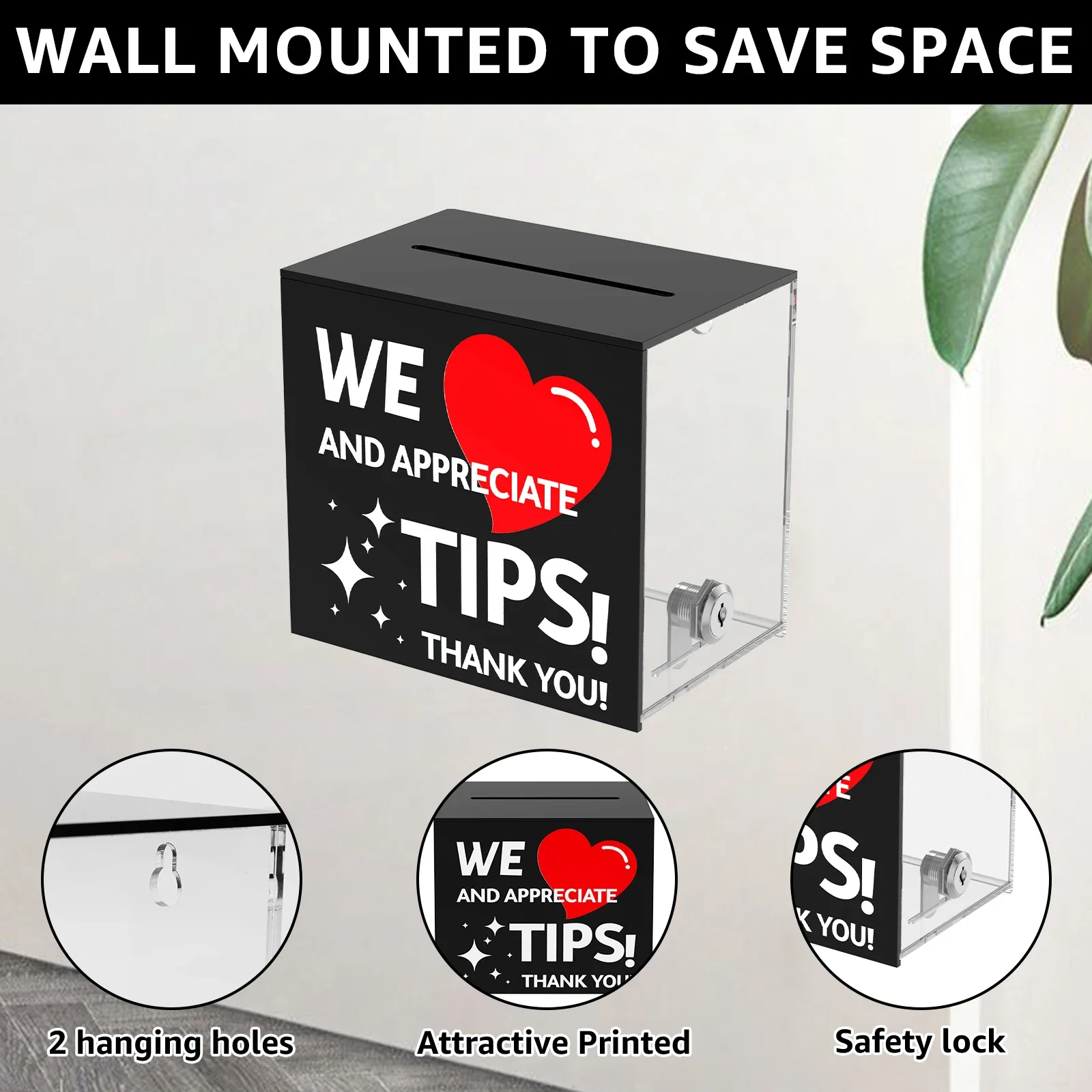 صندوق تبرع أكريليك مع قفل واضح اقتراح تجارة الاقتراع السحب صندوق رفع الصمامات توفير المال البنك تذكرة تلميح جرة