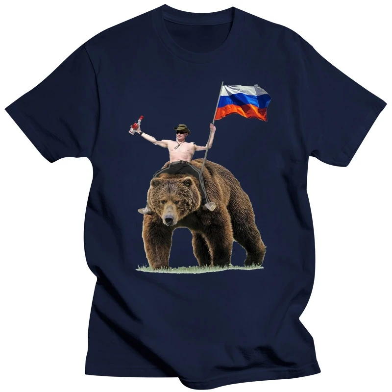 100% cotton o-neck custom printed t-shirt Classic car Putin Vodka Bear Tracksuit Hardbass women tshirts