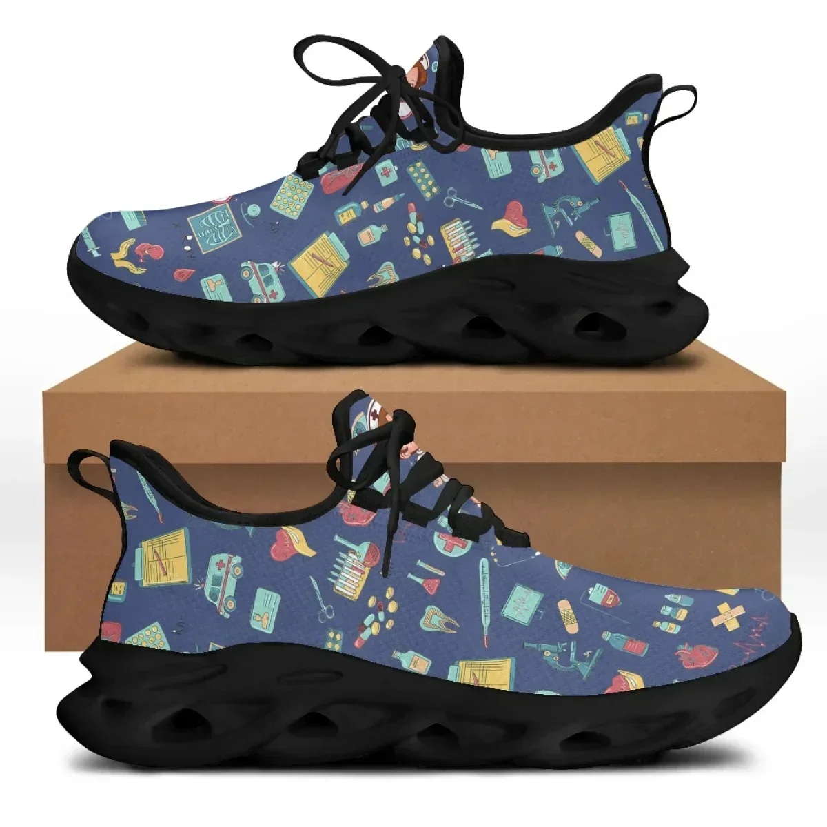 

Wholesale Women Sneakers Medical Nurse Outdoor Casual Lace-up Flats Trainer Shoes High Quality tenis masculino 2022