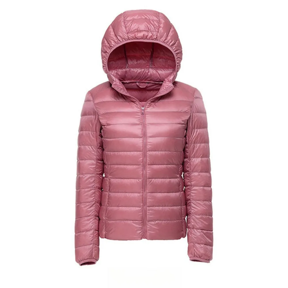 Autumn Winter Down Jacket For Women 2024 Ultralight Thin 90% White Duck Down Jackets Keep Warm Puffer Jacket Hooded Down Coat