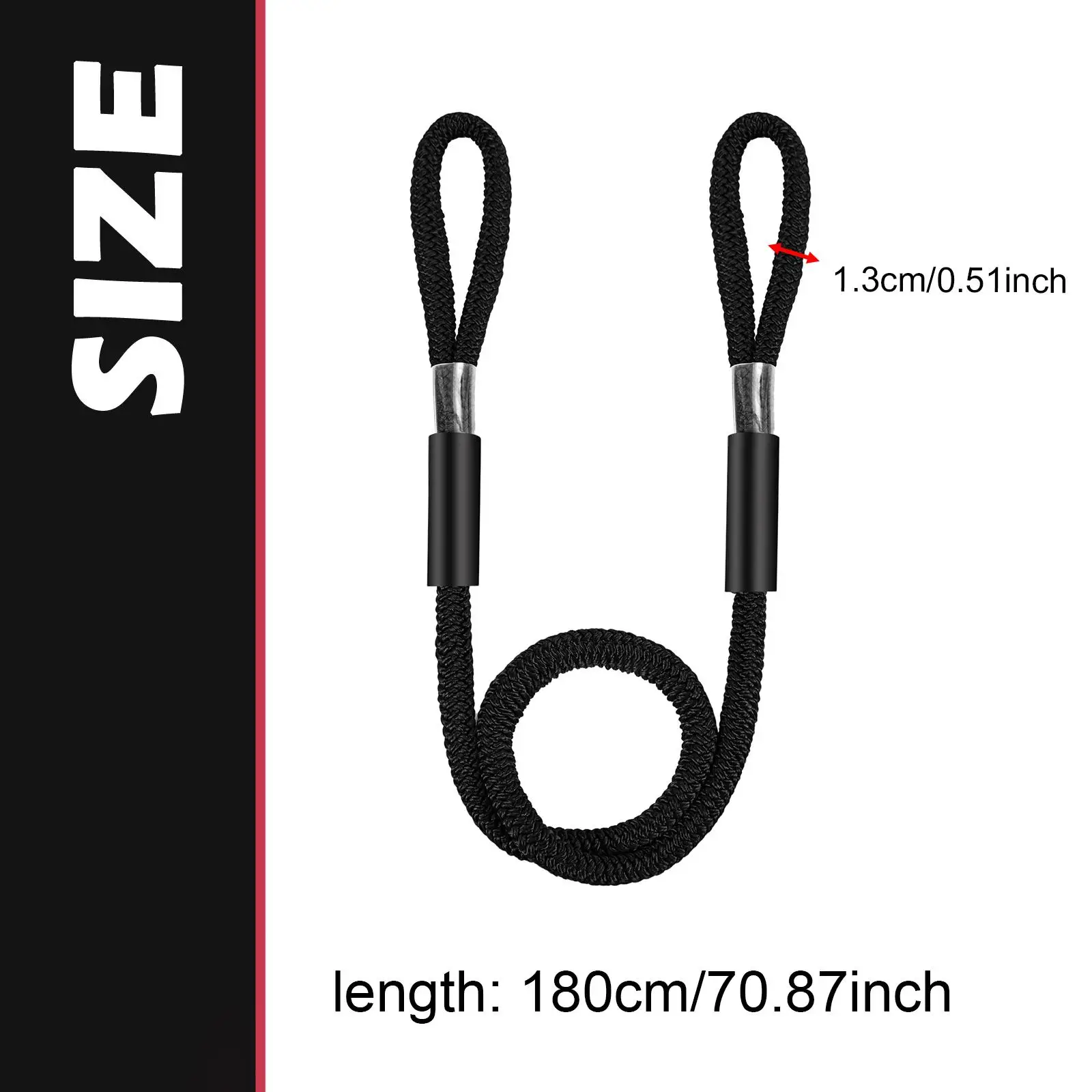 1/2 "Dock Line Nylon Resistente all'usura Facile da movimentazione Linea di barche Docking Corda di ormeggio Corda per barca per pesca Canoa Barca a motore Pontone