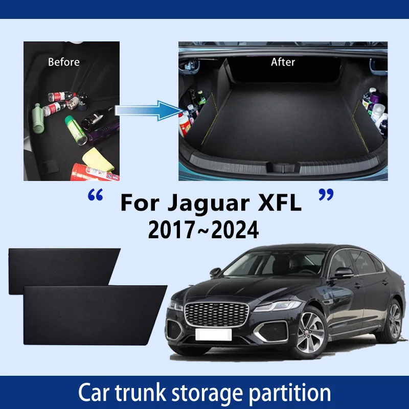 

Car Accessories For Jaguar XFL 2017~2024 Thickening Trunk Storage Partition Multifunction Storage Auto Interior Parts Organizer