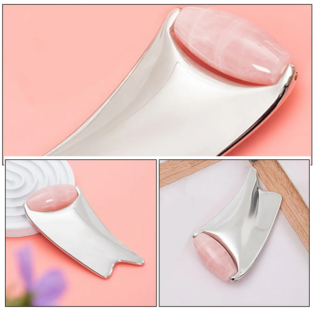 Beauty Gua Sha Roller Face Guasha Massage Tool Board Metal Massager Tools Wheels Jade Eye Facial