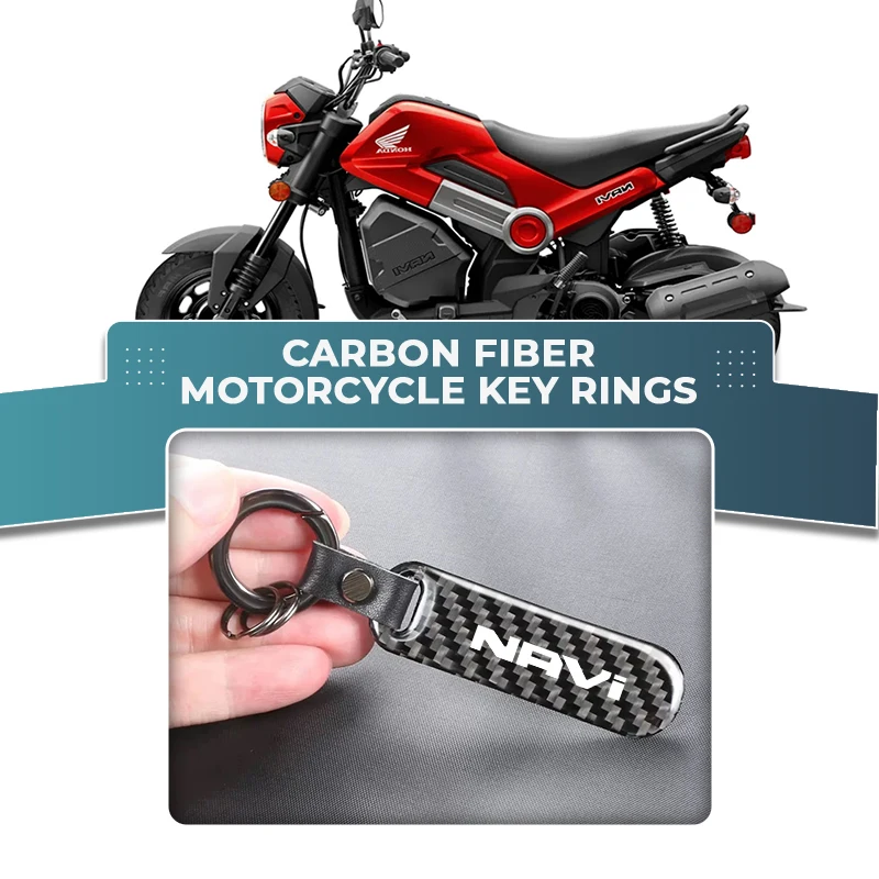 1 Uds. Llaveros de fibra de carbono para motocicleta, accesorios para HONDA DREAMWING Navi 110 Navi110 Navi 110, accesorios con logotipo personalizado
