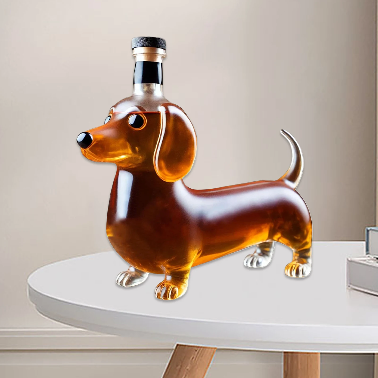 

Glass Whiskey Bottle Dachshund Dog Whiskey Bottle Wine Container Transparent Whiskey Decanter Wine Decanter for Birthday