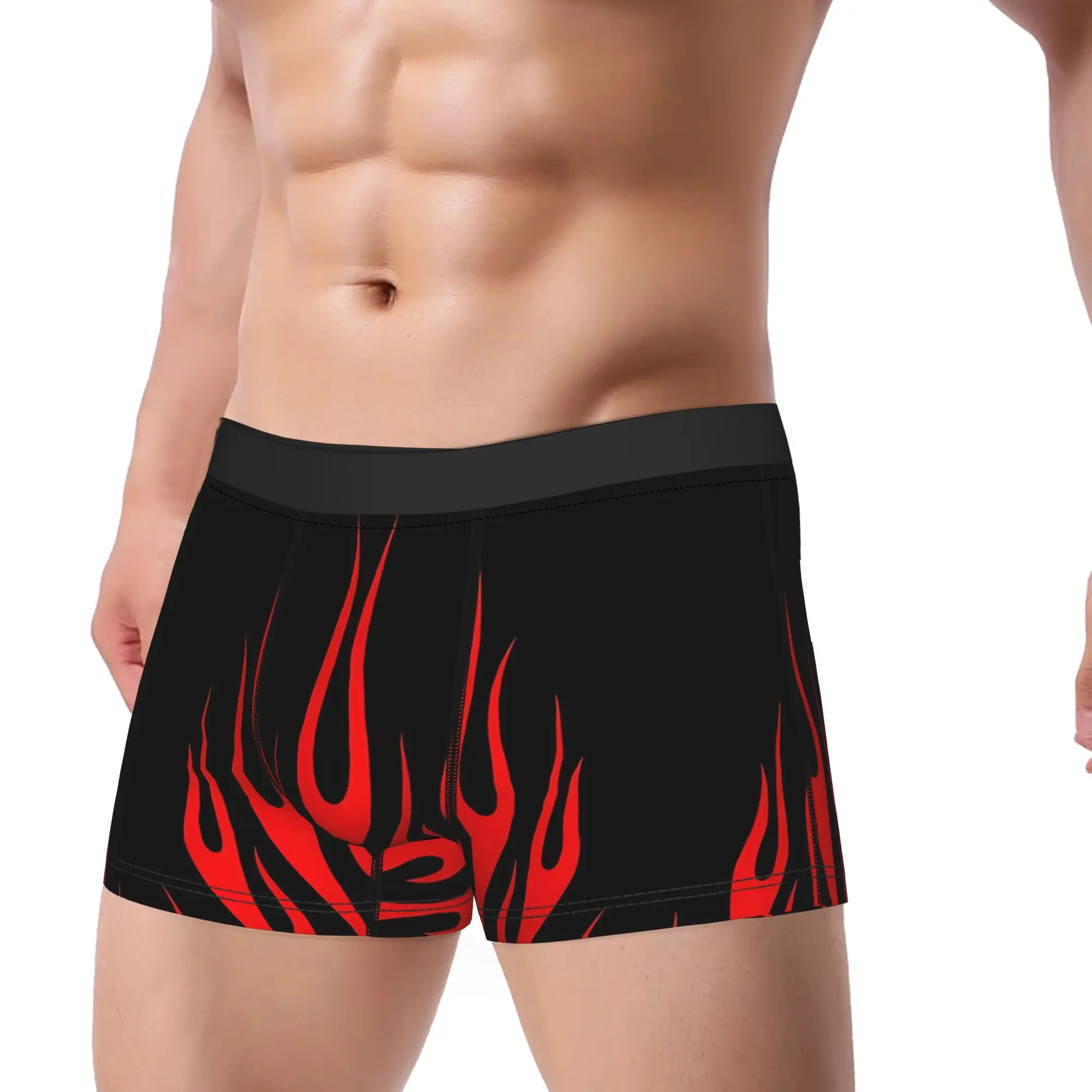 Flame Flame Underpants Breathbale Panties Male Underwear Comfortable Shorts Boxer Briefs