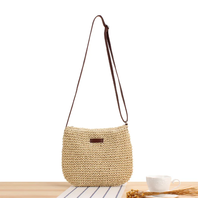 

Europe and the United States Classic Commuter Crossbody Bag Fashion Beach Bag Instagram Casual Handmade Straw Women's Bag