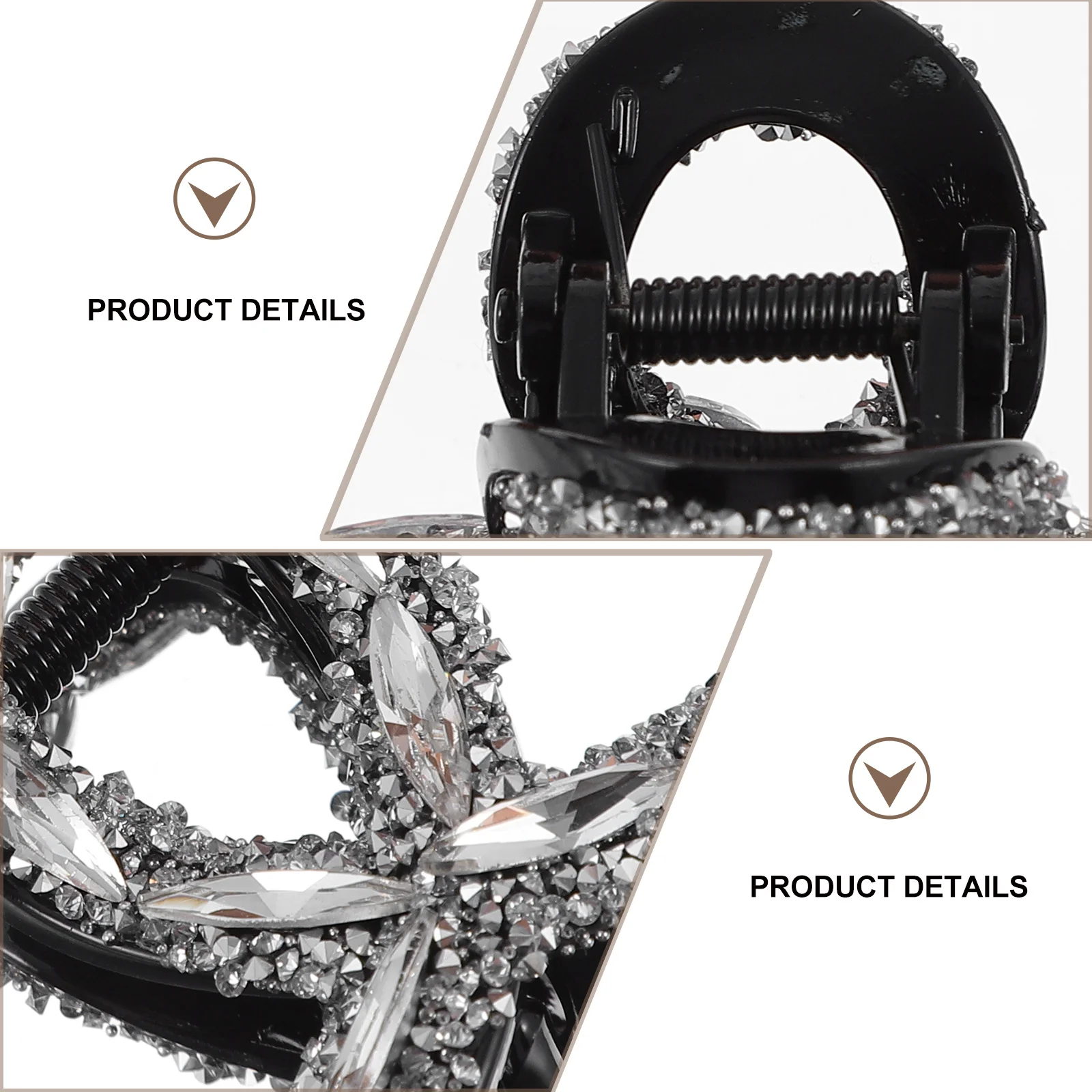 

Rhinestone Claw Clip Hair Jaw Clip Durable Lightweight Clamp Grip Hair Accessory for Women Makeup Washing Cooking