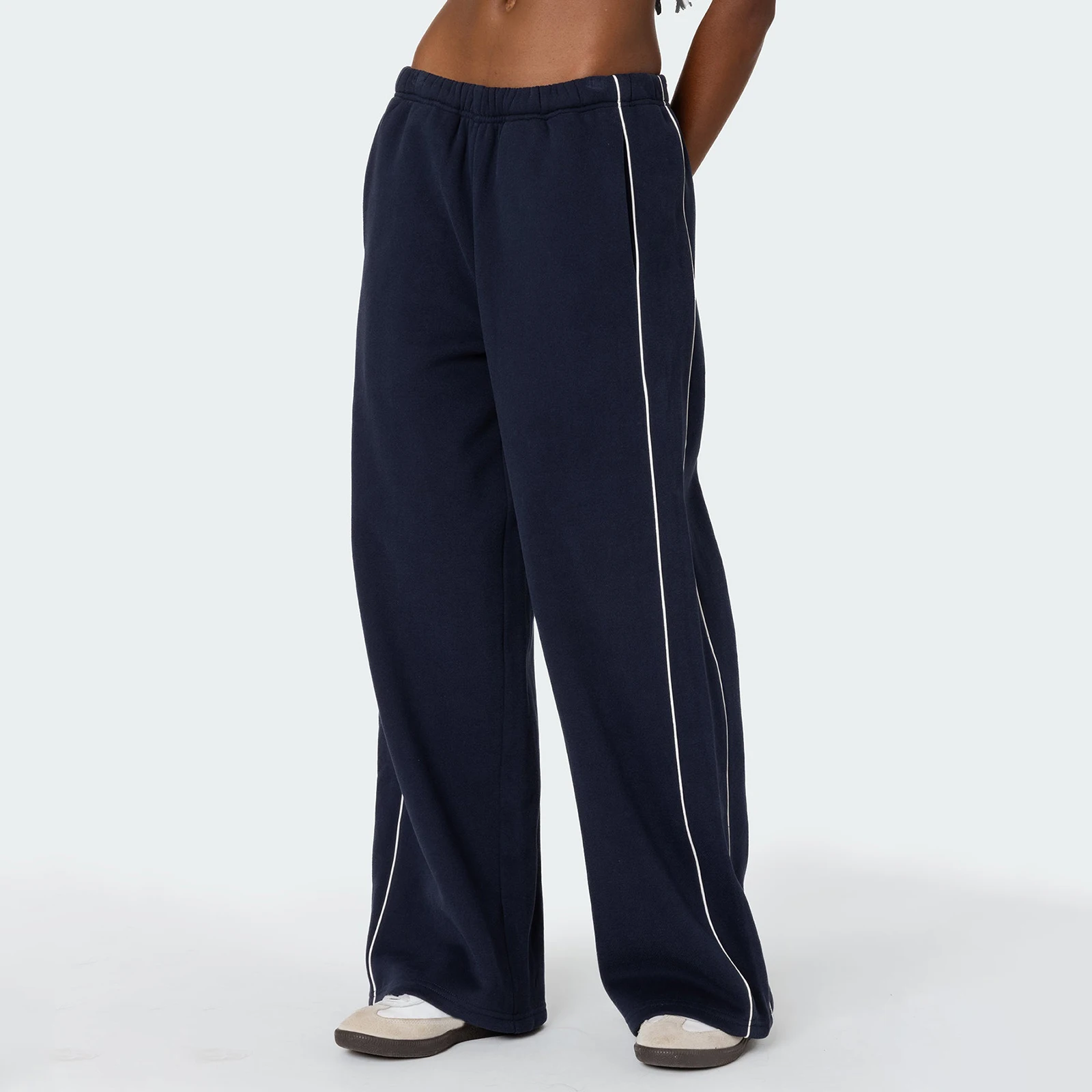 Hirigin Lässige Jogger-Jogginghose für Damen, Frühling und Herbst, Kordelzug, hohe Taille, weites Bein, Baggy, sportliche Jogginghose