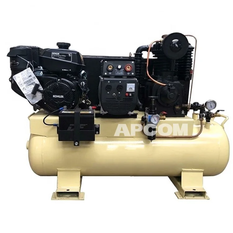 APCOM 4 in 1 Chinese Factory Best Quality 8bar Gasoline Petrol aircompressor with 30 Gallon Tank