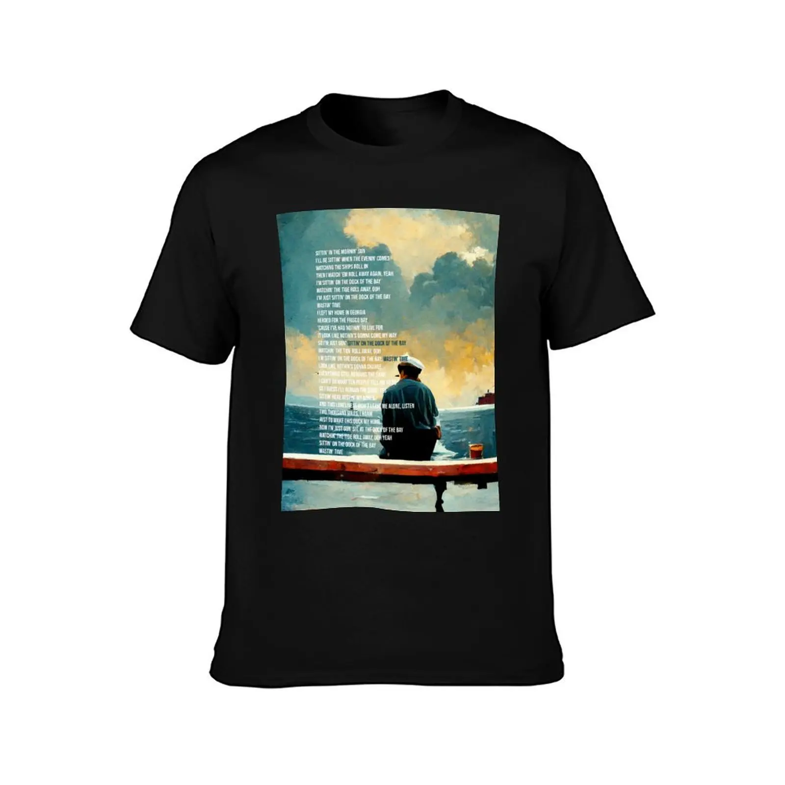 Dock of the Bay T-Shirt Basic Crew Neck Short Sleeve Top T-Shirt