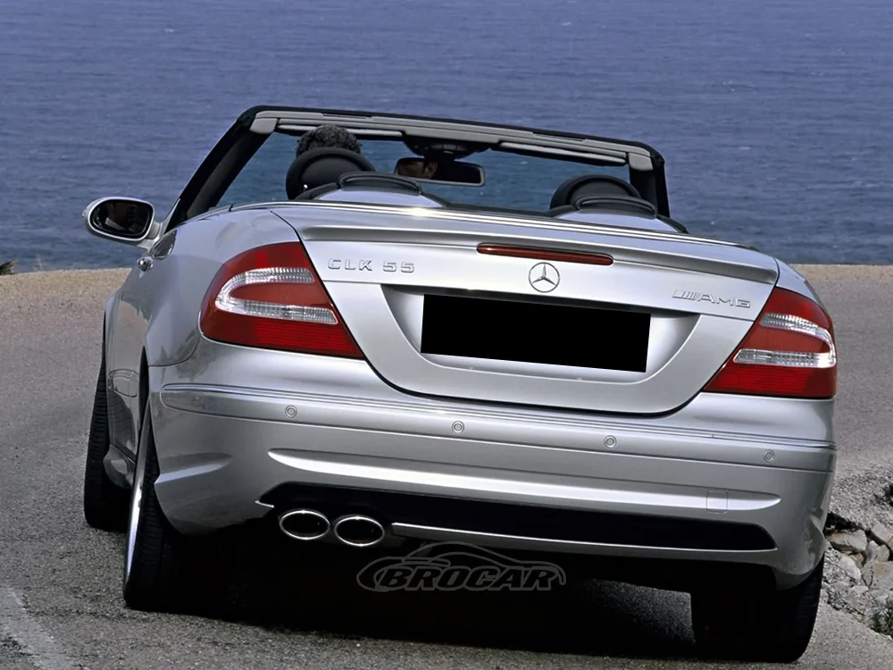 Für 2003--2009 Mercedes-Benz CLK-Klasse W209 GEN 2 Coupé AMG Hochwertiger Glänzend Schwarzer oder Silberner Spoiler Kofferraumflügel