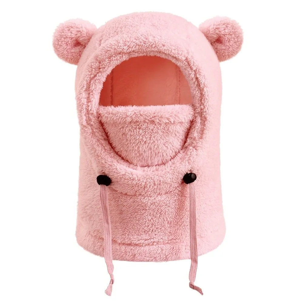 

Fashion 3 in 1 Winter Helmet Hat Mask Scarf Soft Balaclava Hat Keep Warm Breathable Cartoon Animal Beanie Hat Winter