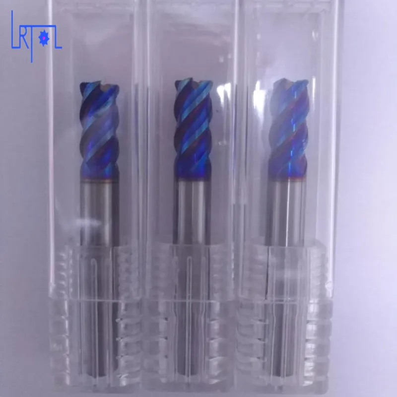 HRC65 4-12mm Fresa quadrata piatta in metallo duro 4 flauto, fresa per macchina CNC