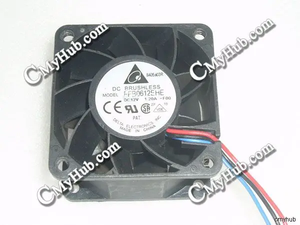 For DELTA ELECTRONICS FFB0612EHE F00 DC12V 1.20A 6038 6CM 60mm 60x60x38mm 3pin Cooling Fan FFB0612EHE F00