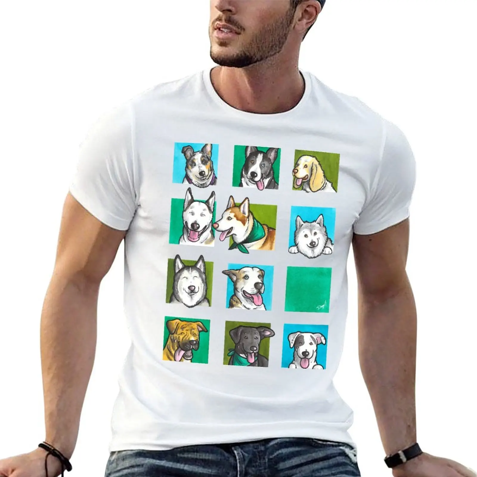 

Sled dog squares T-Shirt t shirt man plain man t shirts graphic t shirts for man graphic tees T-Shirt
