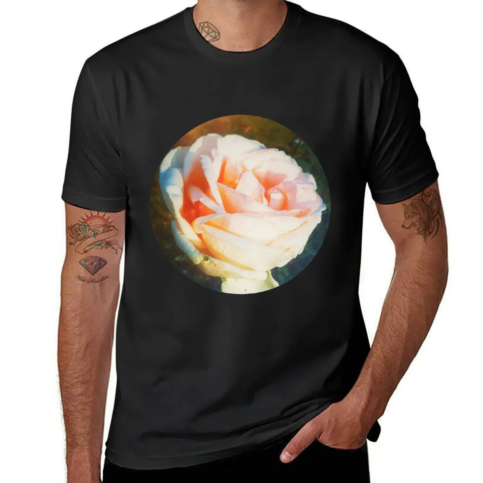 

PINK ROSE VINTAGE INDIA T-shirt animal prinfor boys plus size tops tees Men's cotton t-shirt