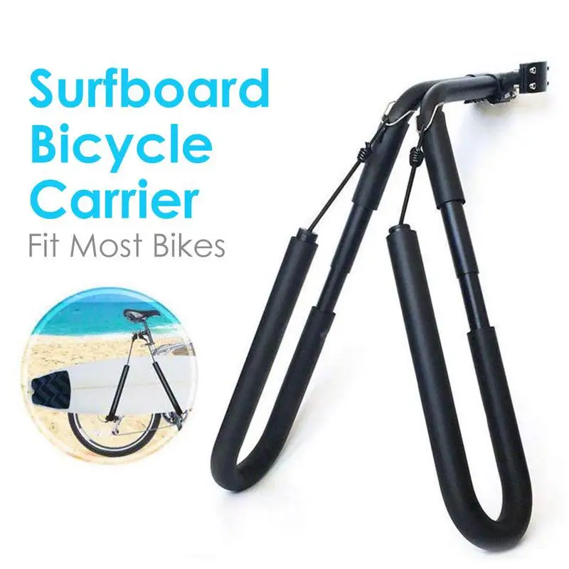 Surfboard Rack For Bike Bicycle Surfboard Rack With Elastic Strap Surfing Supplies Bike Side Carrier For Surfboards Longboards