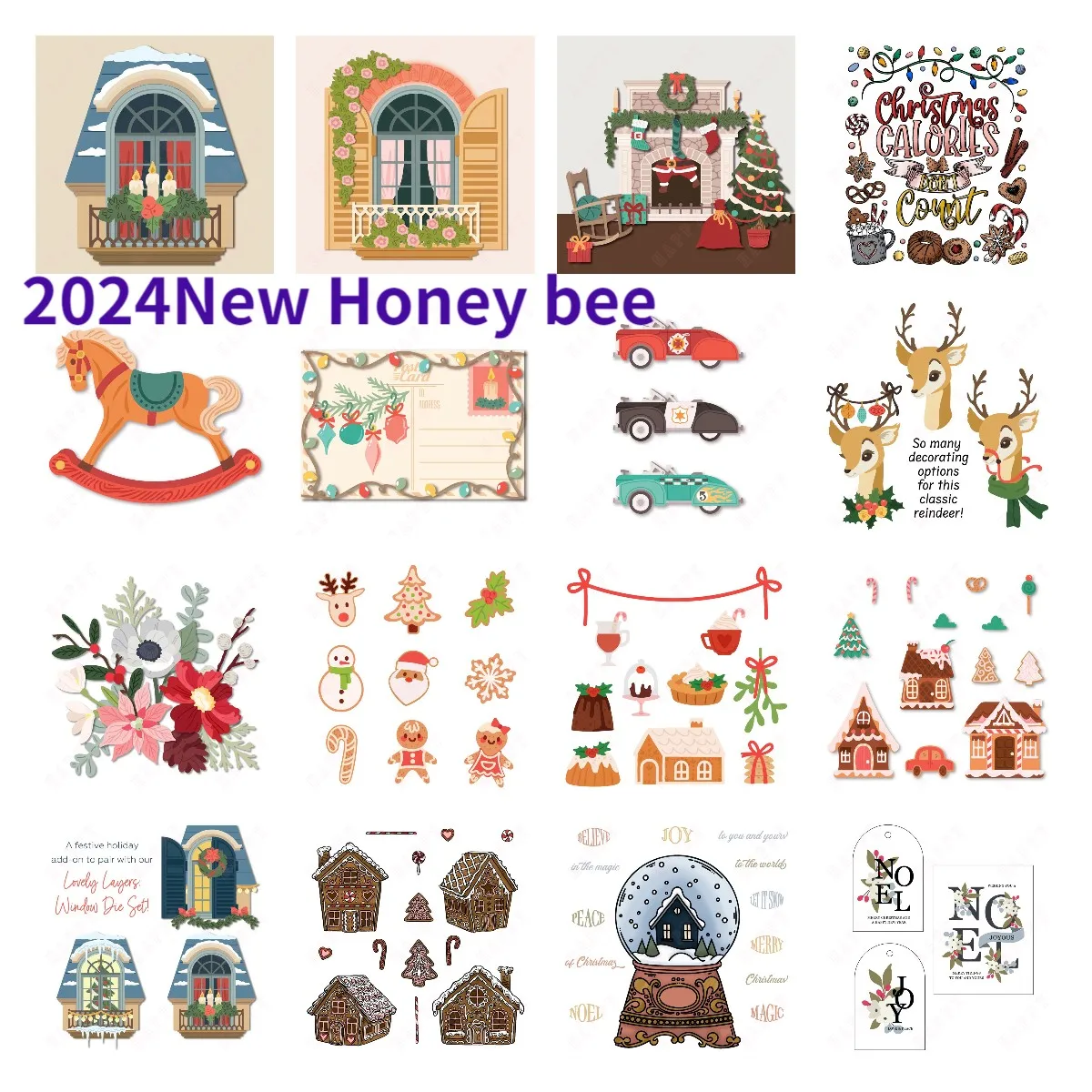 The Cozy Christmas 2024 New Metal Cutting Dies and Clear Stamps for DIY Scrapbooking Album Handmade Paper Card Decoration Craft