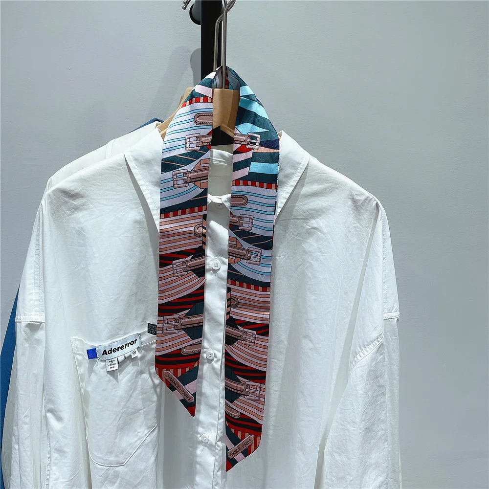 النسخة الكورية من الفصول الأربعة تنوعا اللون مطابقة نمط المرأة التفاف حقيبة طويلة الشريط عقال غاسل 5*90 سنتيمتر #6