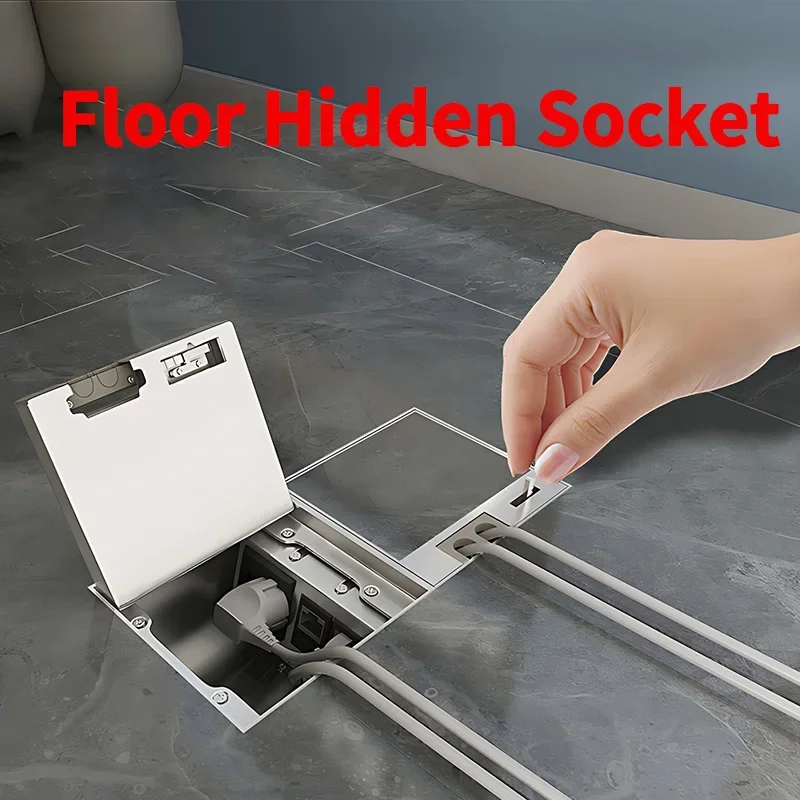 304 Stainless Steel Flat Floor Hidden Socket - European/American/Israeli/Brazilian/French Style - Durable and Embedded Design